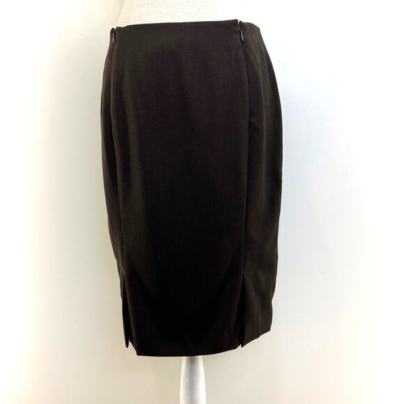 Akris Brown Pencil Skirt - Picture 10 of 10